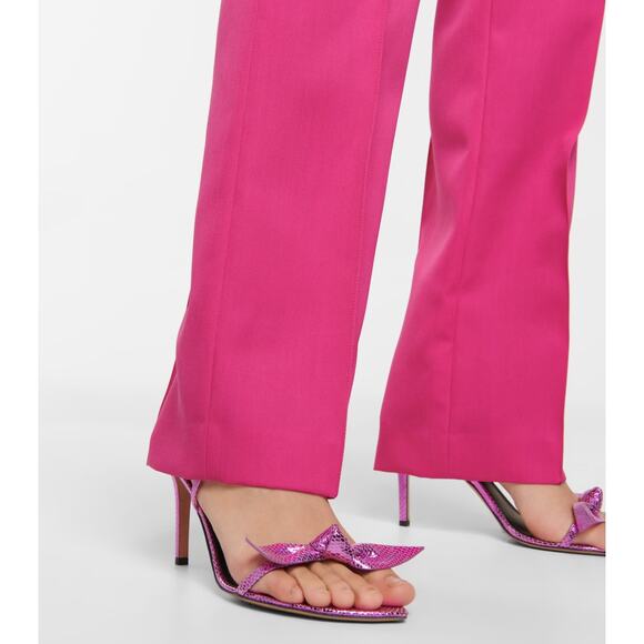 ISABEL MARANT High Rise Wool Trouser Pants Hot Pink Magenta Sz 38 {D28} - Picture 2 of 6